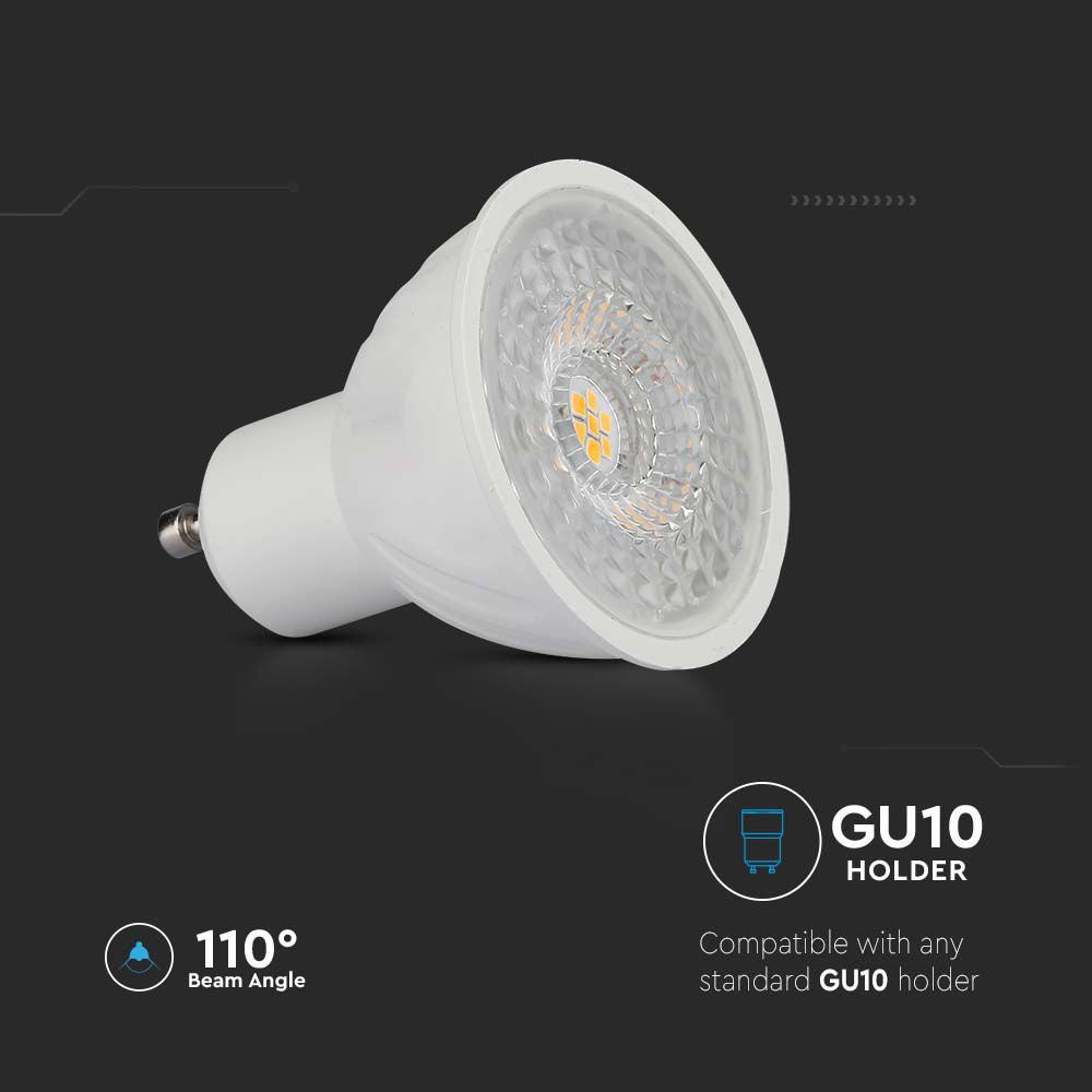 6W GU10 Żarówka LED / Chip SAMSUNG / Barwa:3000K / Kąt 110' / Trzonek:GU10