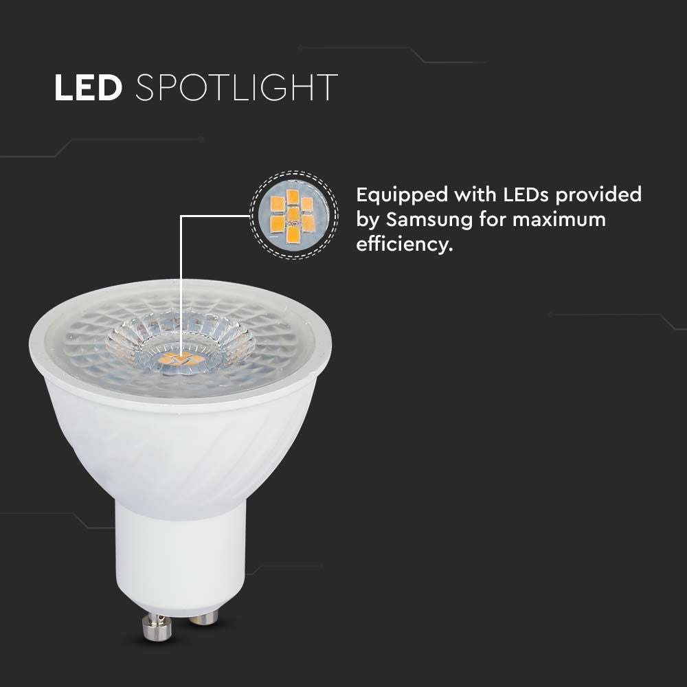 6W GU10 Żarówka LED / Chip SAMSUNG / Barwa:4000K / Kąt 110' / Trzonek:GU10