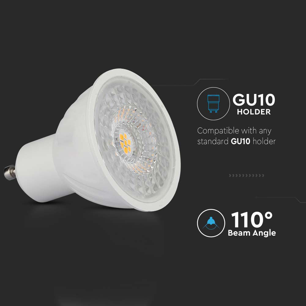 6W GU10 Żarówka LED / Chip SAMSUNG / Barwa:4000K / Kąt 110' / Trzonek:GU10
