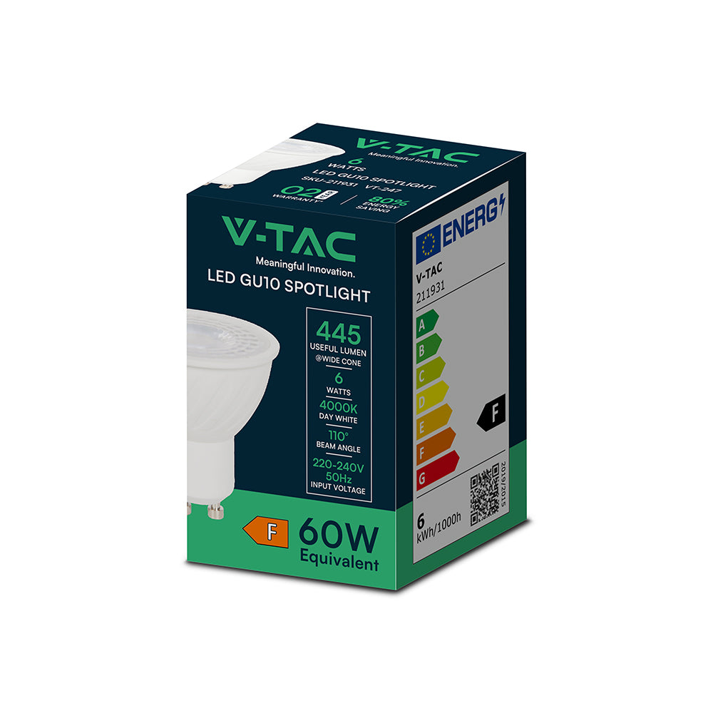 6W GU10 Żarówka LED / Barwa:4000K / Kąt 110' / Trzonek:GU10