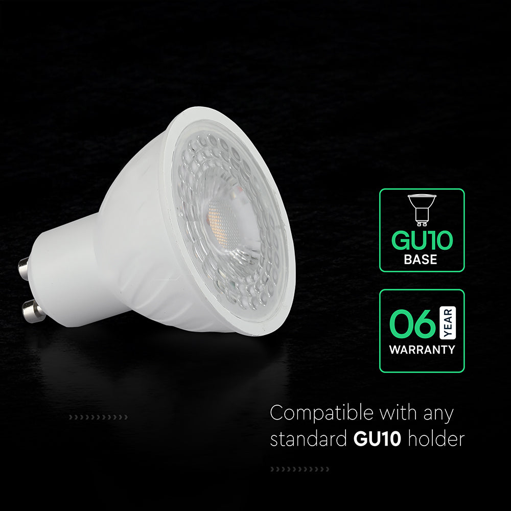 6W GU10 Żarówka LED / Chip CREE / Barwa:4000K / Kąt 110' / Trzonek:GU10 / 6 Lat gwarancji