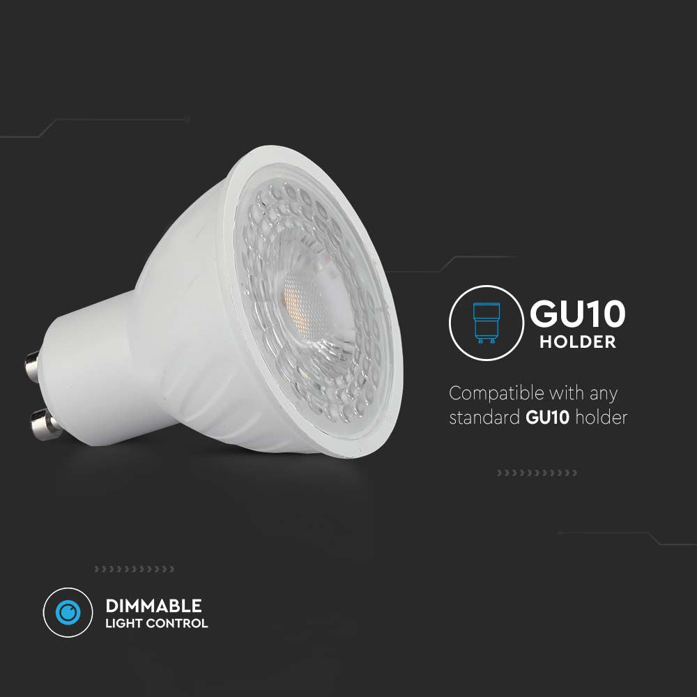 6W GU10 Żarówka LED / Chip SAMSUNG / Barwa:6500K / Kąt 110' / Trzonek:GU10