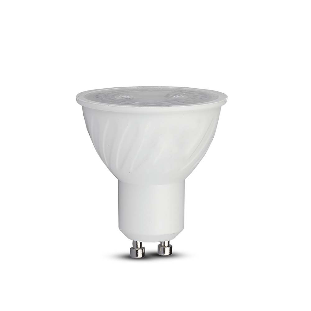 6W GU10 Żarówka LED / Chip SAMSUNG / Barwa:6400K / Kąt 38' / Ściemniana / Trzonek:GU10