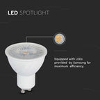 6W GU10 Żarówka LED / Chip SAMSUNG / Barwa:4000K / Kąt 110' / Ściemniana / Trzonek:GU10