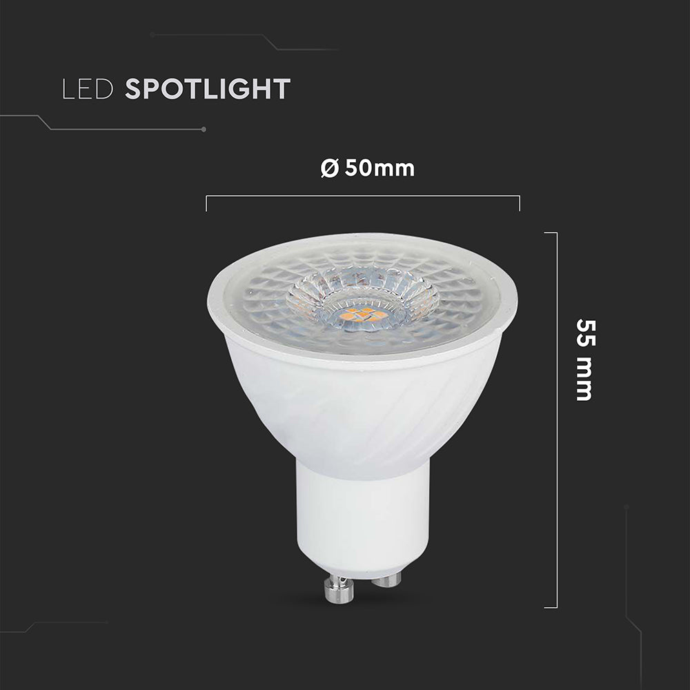 6W GU10 Żarówka LED / Barwa:4000K / Kąt 110' / Ściemniana / Trzonek:GU10