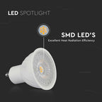 6W GU10 Żarówka LED / Barwa:4000K / Kąt 110' / Ściemniana / Trzonek:GU10