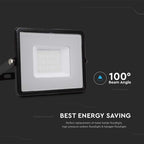 30W Naświetlacz LED SMD / Chip SAMSUNG / Przewód: 1m / Barwa:6500K / Obudowa: Czarna
