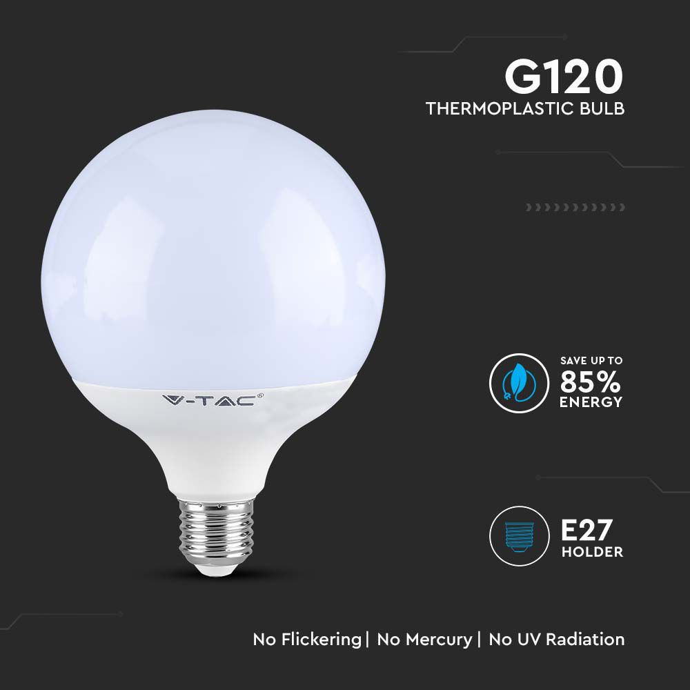 22W Żarówka LED G120 / Chip SAMSUNG / Barwa:3000K / Skuteczność: 120lm/W / Trzonek:E27