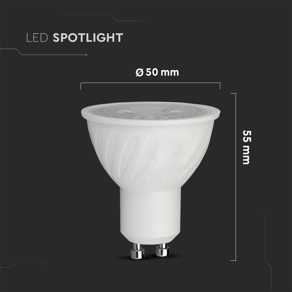 6W GU10 Żarówka LED / Chip SAMSUNG / Barwa:4000K / Kąt 10'D / Trzonek:GU10