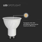 6W GU10 Żarówka LED / Chip SAMSUNG / Barwa:3000K / Kąt 10'D / Trzonek:GU10