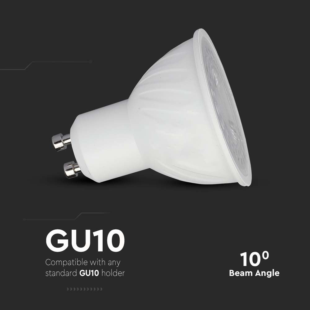 6W GU10 Żarówka LED / Chip SAMSUNG / Barwa:4000K / Kąt 10'D / Trzonek:GU10