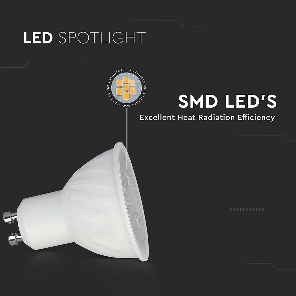 6W GU10 Żarówka LED / Barwa:4000K / Kąt 10'D / Trzonek:GU10