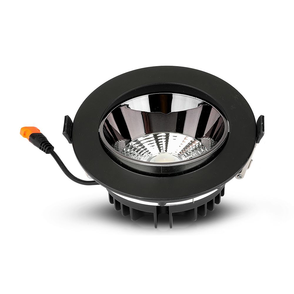 30W Reflektor COB Downlight / Chip SAMSUNG / Barwa:4000K / Obudowa: Czarna