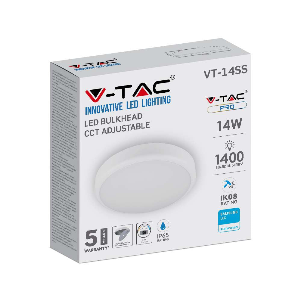 14W Plafon LED / Sensor / Chip Samsung/ Barwa:3w1 / IP54