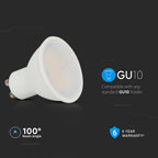 4.5W GU10 Żarówka LED / Chip CREE / Barwa:3000K / Kąt 100' / Trzonek:GU10 / 6 Lat gwarancji