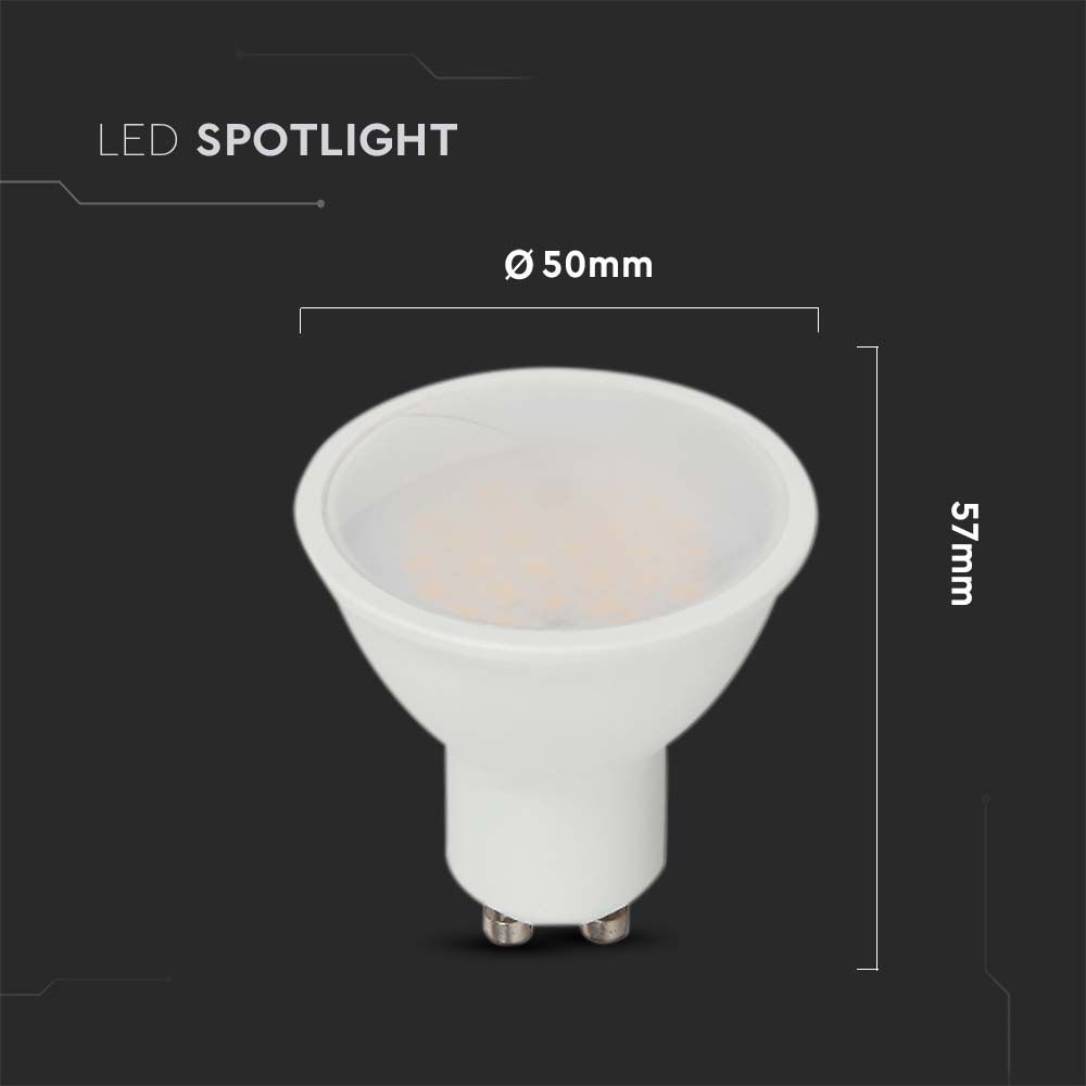 4,5W GU10 Żarówka LED / Chip SAMSUNG / Barwa:4000K / Kąt 110' / Trzonek:GU10