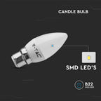 4.5W C35 Żarówka LED / Chip SAMSUNG / Barwa:6500K / Trzonek:B22