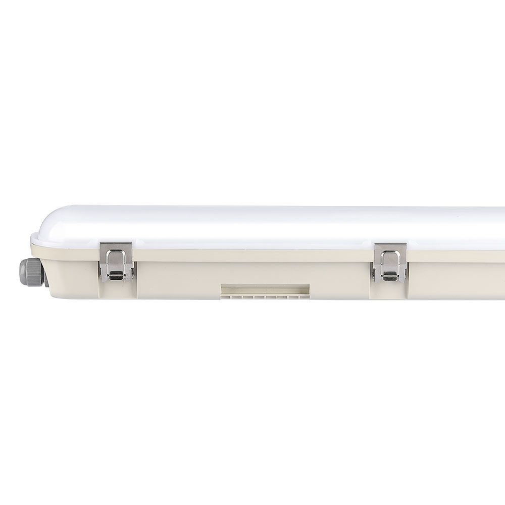 48W Lampa hermetyczna 150cm / Chip Samsung / Klosz Mleczny / Klipsy: stal nierdzewny / Barwa:6500K