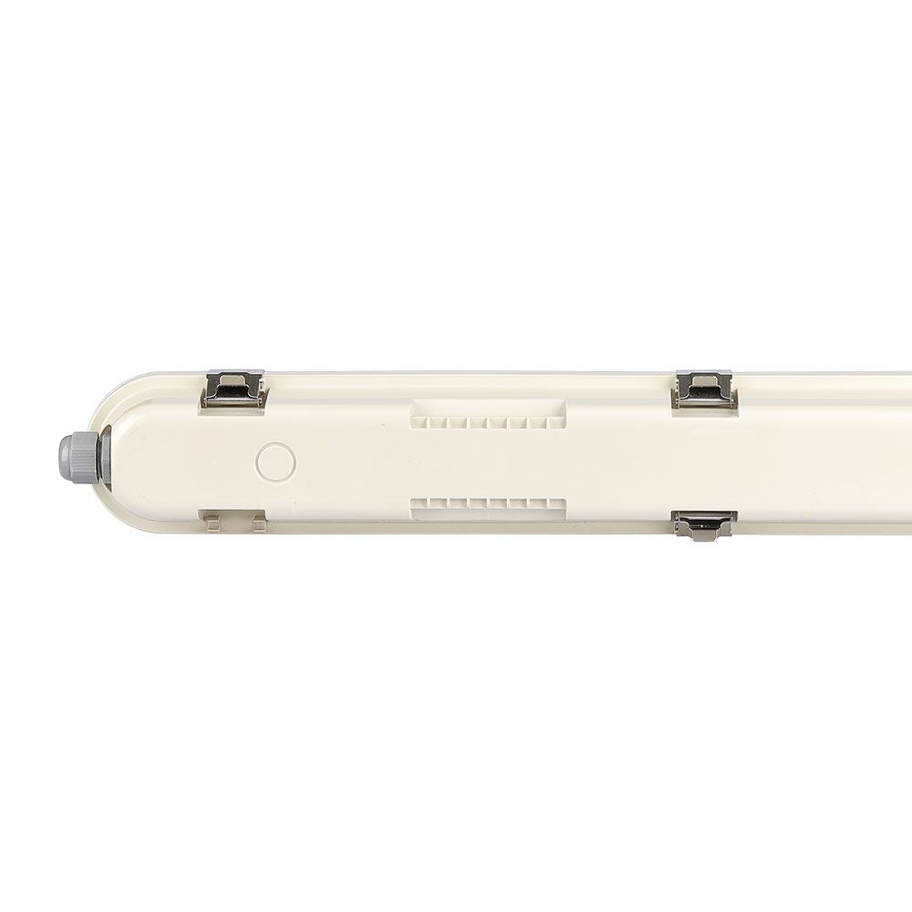 36W Lampa hermetyczna 120cm/ Chip Samsung / Moduł awaryjny 3H /Klosz Mleczny / Klipsy: stal nierdzewny / Barwa:6500K