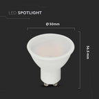 4.5W GU10 Żarówka LED / Chip SAMSUNG / Barwa:6400K / Kąt 110' / Trzonek:GU10
