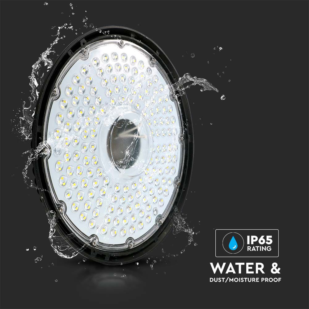 100W Oprawa Highbay LED / Chip Samsung / Barwa: 4000K / Wydajność: 160lm/w / 5 Lat gwarancji / Obudowa: Czarna