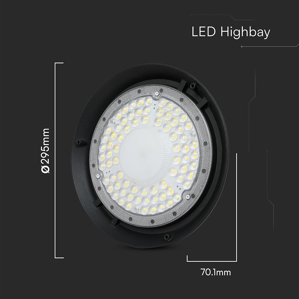 150W Oprawa Highbay VINERO / Chip Samsung / Barwa:4000K / Obudowa: Czarna / 5 Lat gwarancji / Skuteczność 160lm/W