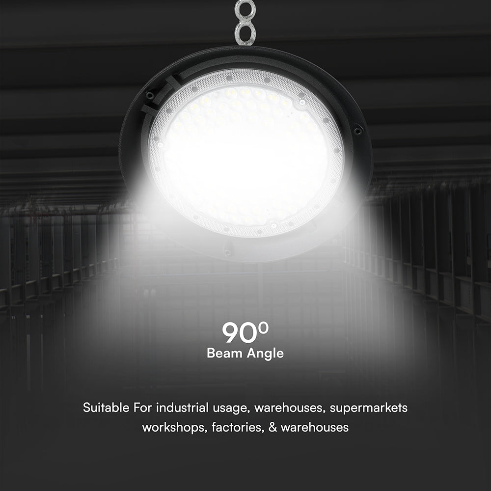 150W Oprawa Highbay VINERO / Chip Samsung / Barwa:4000K / Obudowa: Czarna / 5 Lat gwarancji / Skuteczność 160lm/W