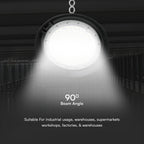 150W Oprawa Highbay VINERO / Chip Samsung / Barwa:4000K / Obudowa: Czarna / 5 Lat gwarancji / Skuteczność 160lm/W