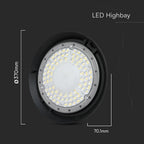 200W Oprawa Highbay VINERO / Chip Samsung / Barwa:4000K / Obudowa: Czarna / 5 Lat gwarancji / Skuteczność 160lm/W
