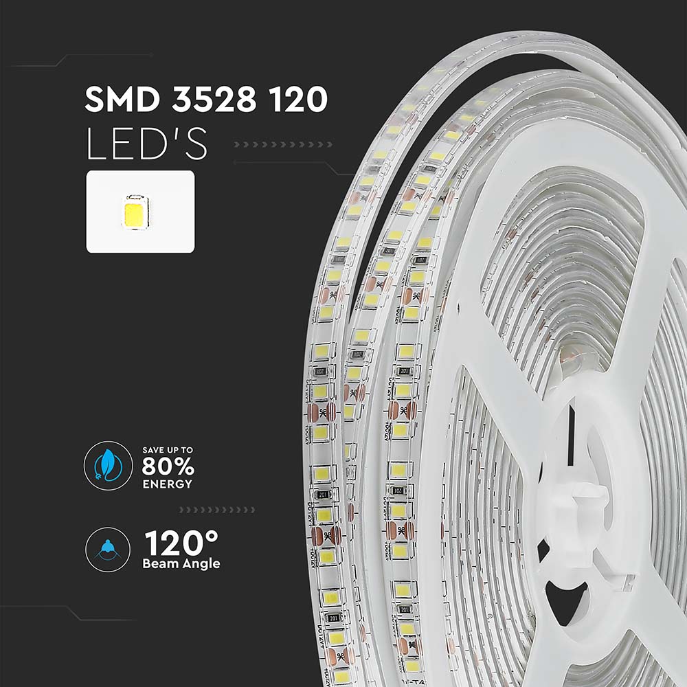 8W Taśma LED / Barwa:3000K / IP65 / Rolka:5m
