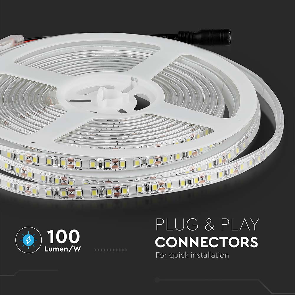 8W Taśma LED / Barwa:4000K / IP65 / Rolka:5m