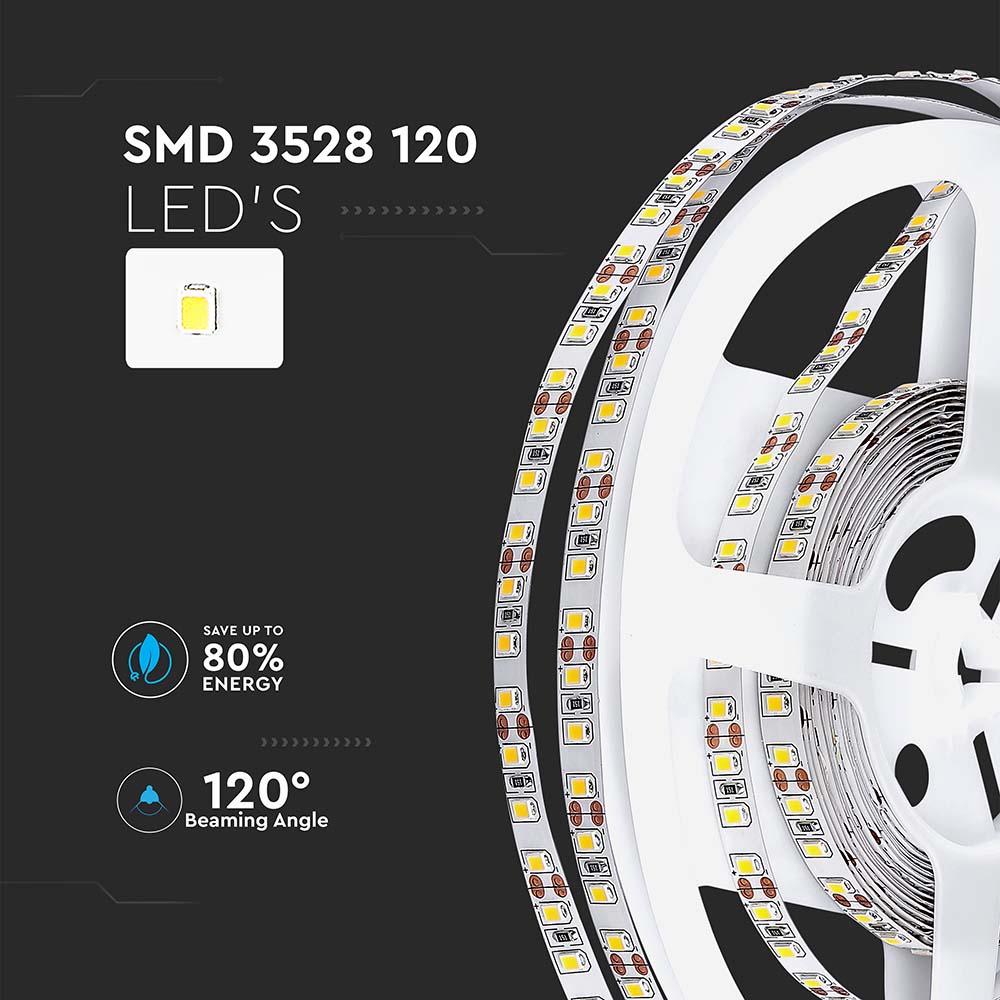 8W Taśma LED / Barwa:4000K / IP20 / Rolka:5m