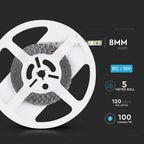 8W Taśma LED / Barwa:4000K / IP20 / Rolka:5m