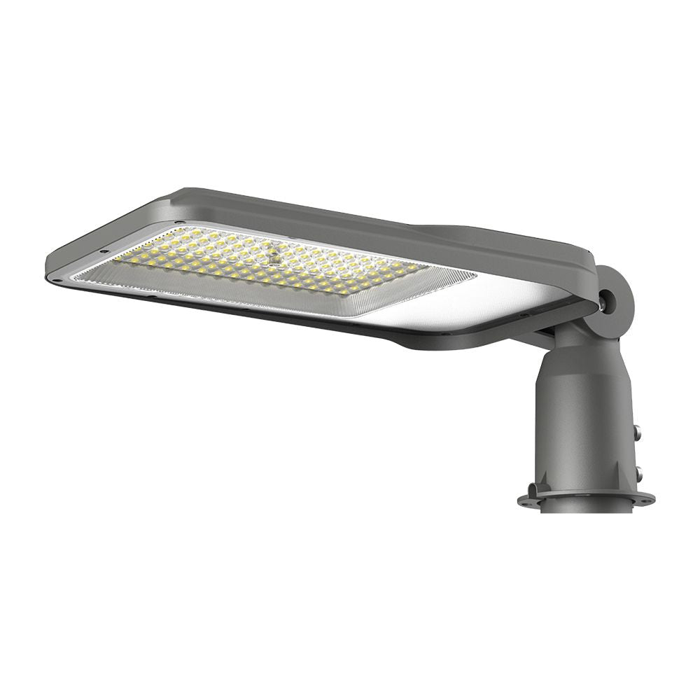 50W Lampa uliczna LED z regulowanym uchwytem Seria-ST / Chip SAMSUNG / Barwa:6500K / Obudowa: Szara