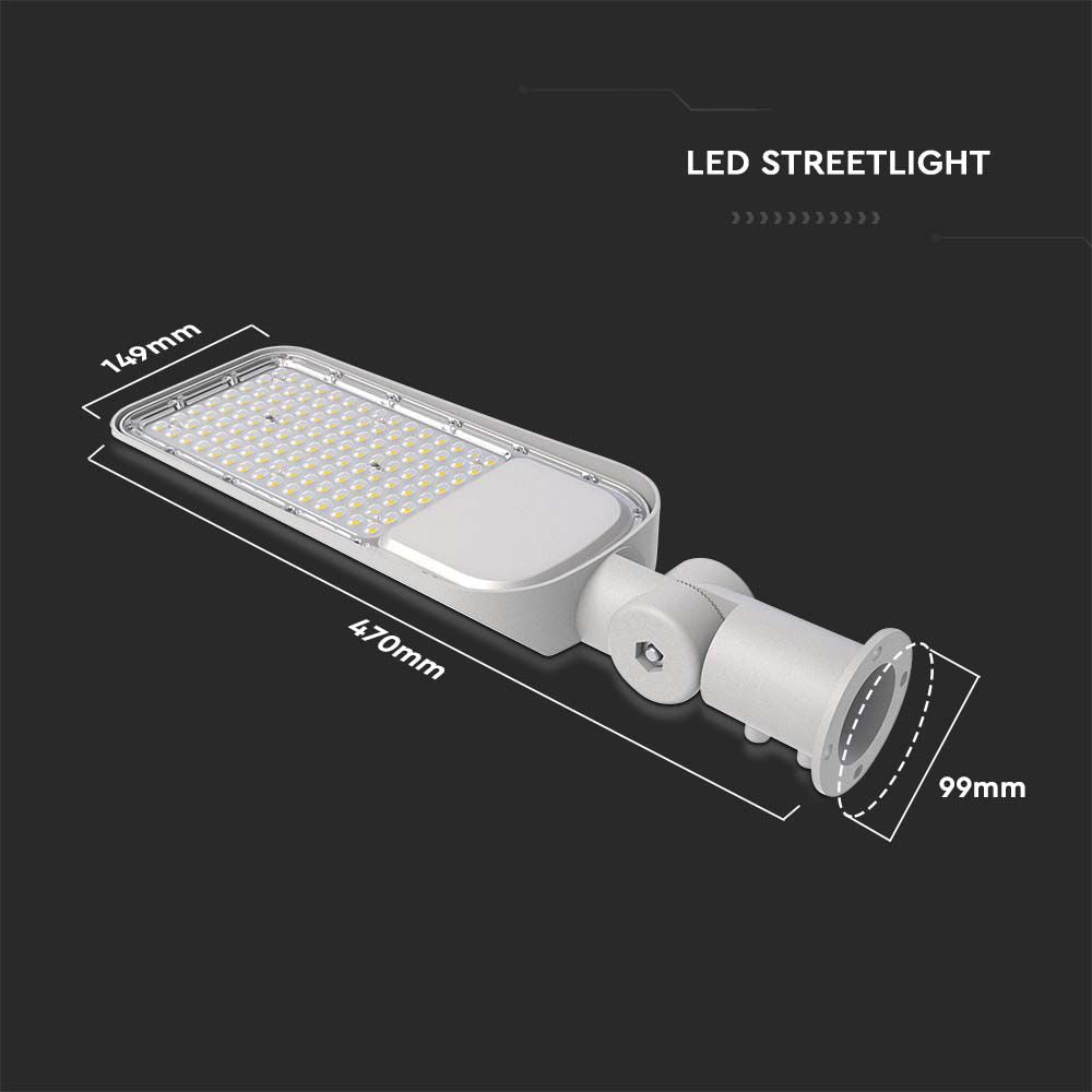 100W Lampa uliczna z regulowanym uchwytem FERANO / Chip SAMSUNG / Barwa:4000K / Obudowa: Szara