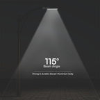 150W Lampa uliczna z regulowanym uchwytem FERANO / Chip SAMSUNG / Barwa:6500K / Obudowa: Szara