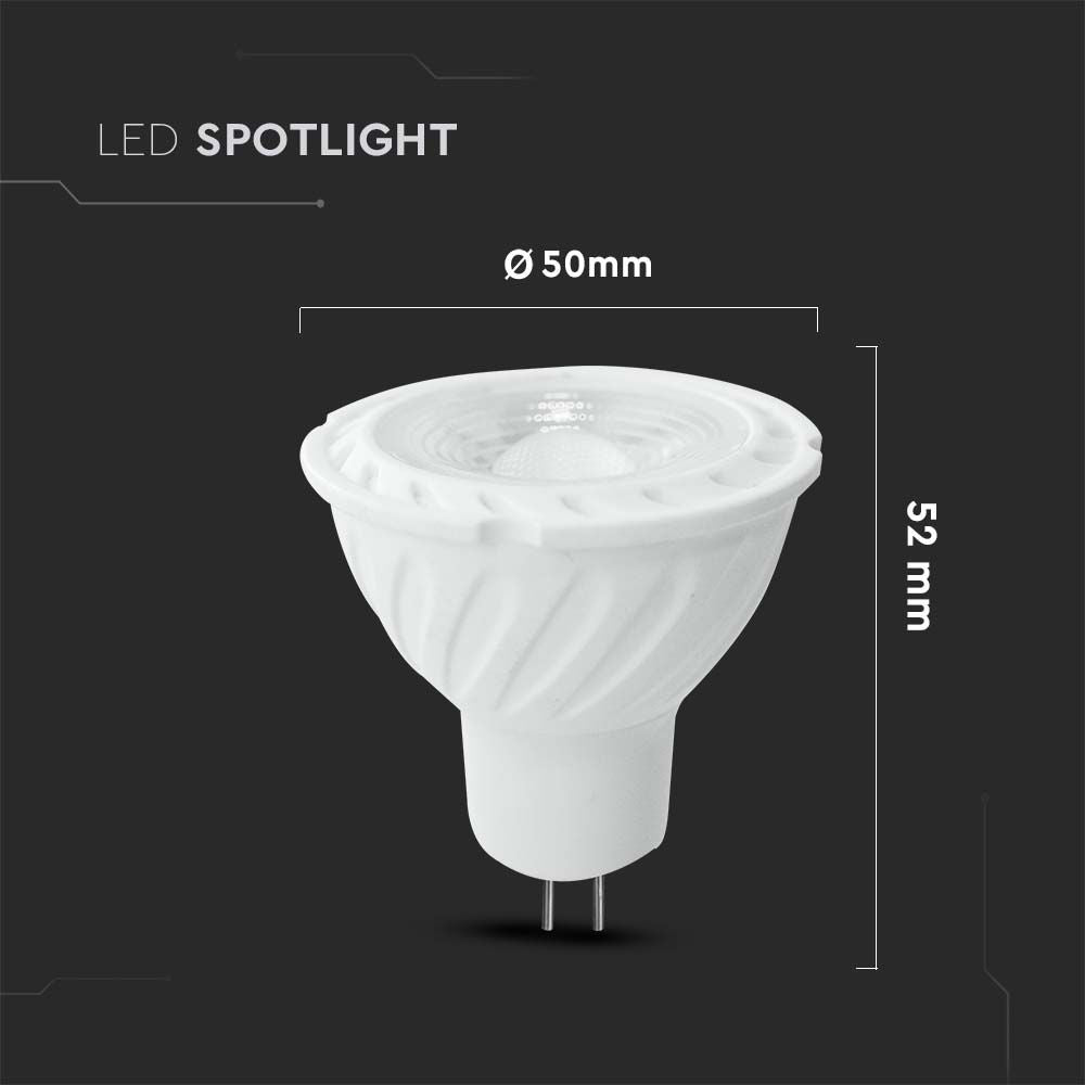 6W MR16 Żarówka LED / Chip SAMSUNG / Barwa:4000K / Kąt 110' / Trzonek:G5,3