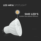 6W MR16 Żarówka LED / Barwa:4000K / Kąt 110' / Trzonek:G5,3