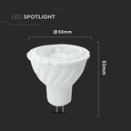 6W MR16 Żarówka LED / Chip SAMSUNG / Barwa:3000K / Kąt 38' / Trzonek:G5,3
