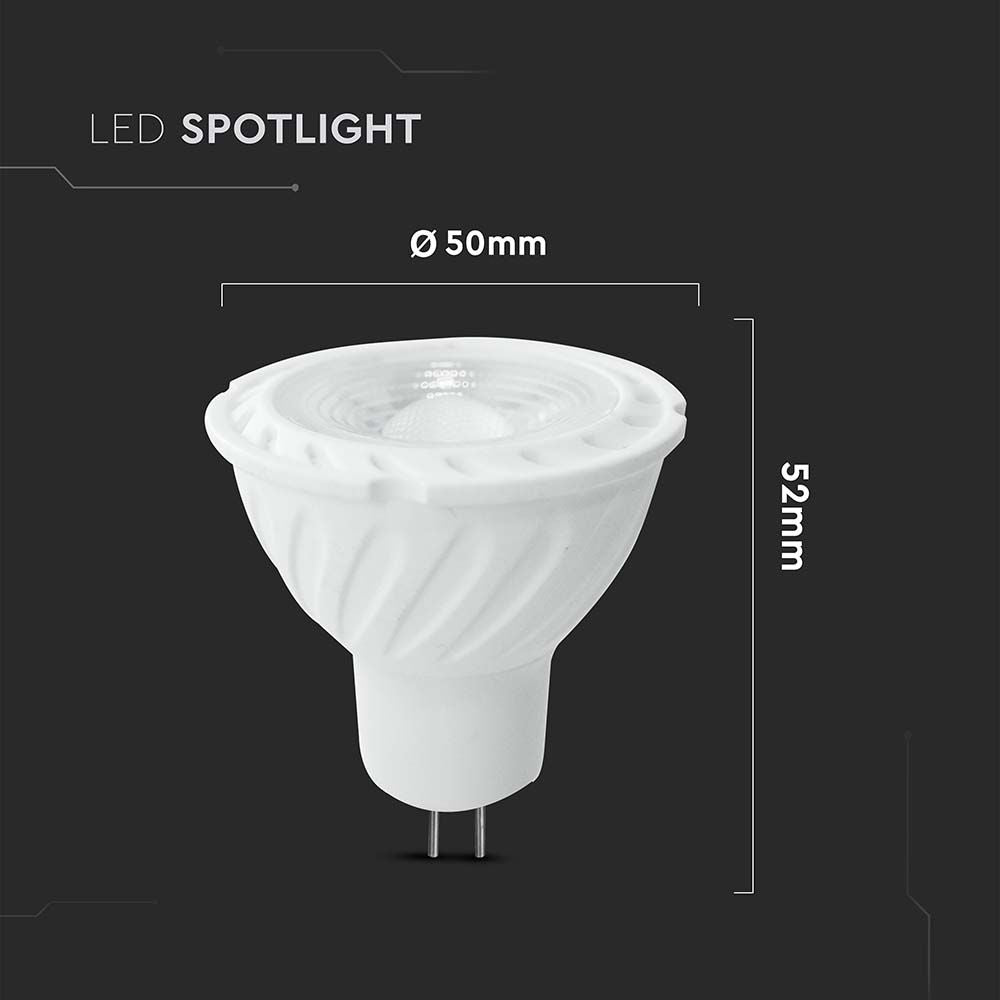 6W MR16 Żarówka LED / Chip SAMSUNG / Barwa:4000K / Kąt 38' / Trzonek:G5,3