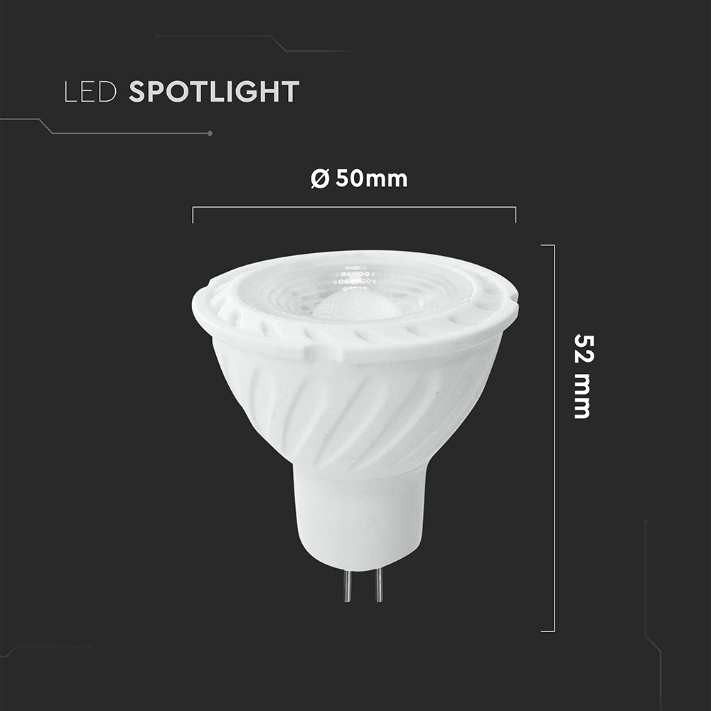 6W MR16 Żarówka LED / Barwa:4000K / Kąt 38' / Trzonek:G5,3