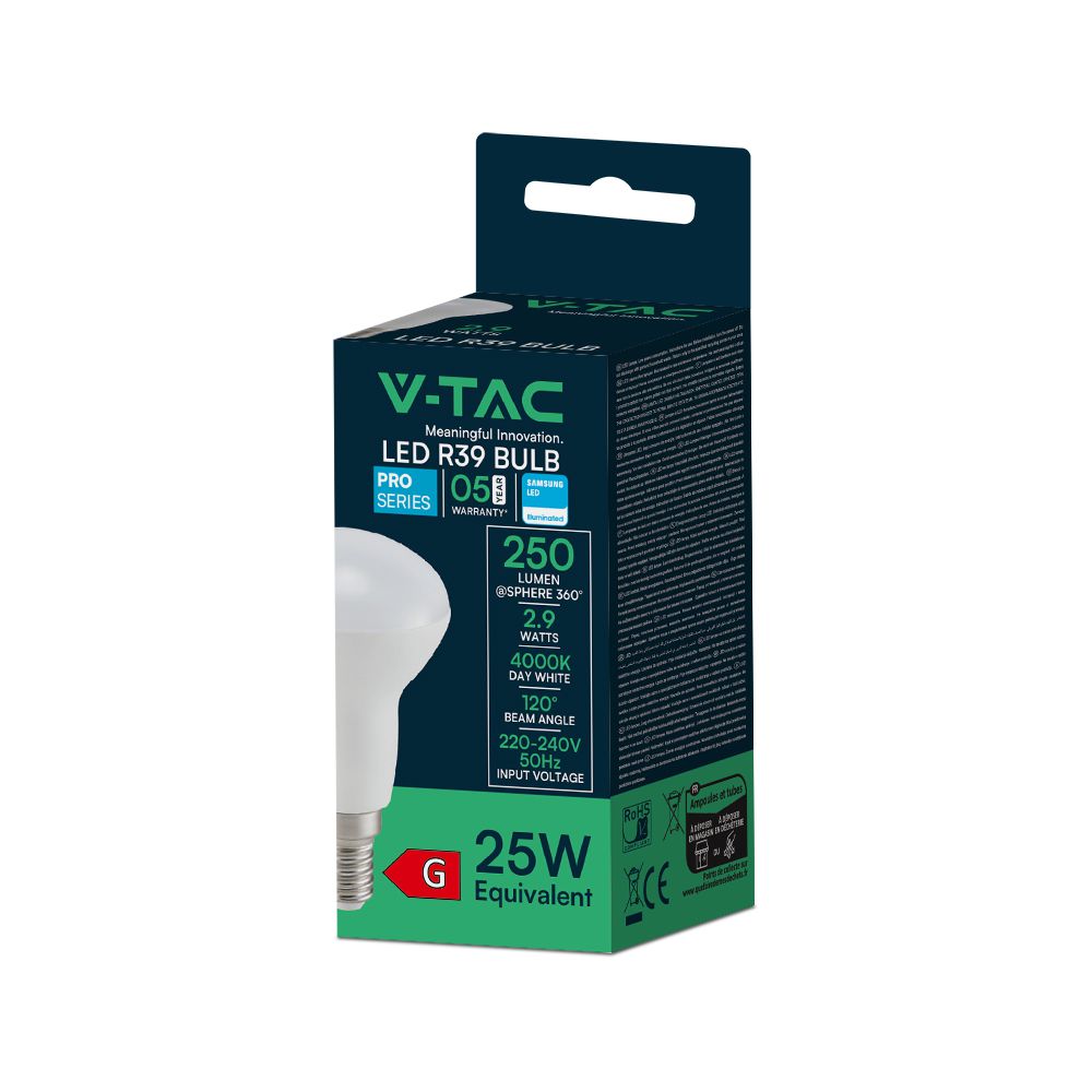2.9W R39 Żarówka LED / Chip SAMSUNG / Barwa:4000K / Trzonek:E14