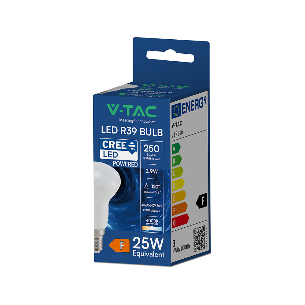 2.9W R39 Żarówka LED / Chip CREE / Barwa:4000K / Trzonek:E14 / 6 Lat gwarancji