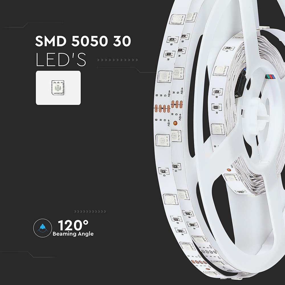 6W Taśma LED / Barwa: RGB / IP20 / Rolka:5m