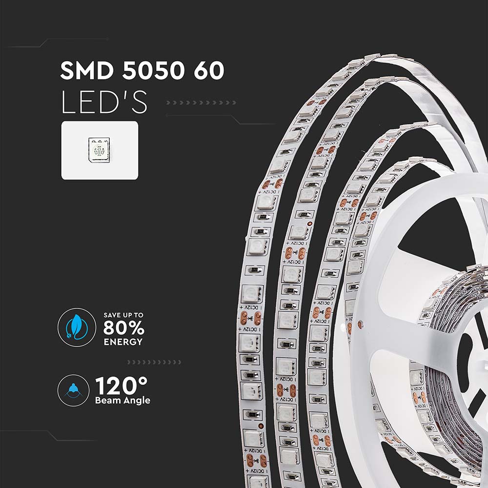 11W Taśma LED / Barwa:6400K / IP20 / Rolka:5m