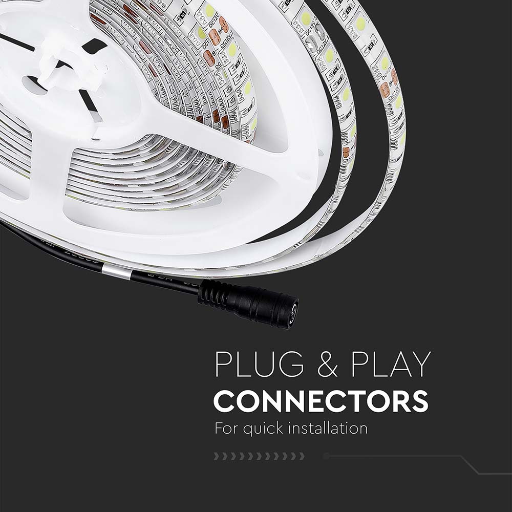 11W Taśma LED / Barwa:6400K / IP65 / Rolka:5m