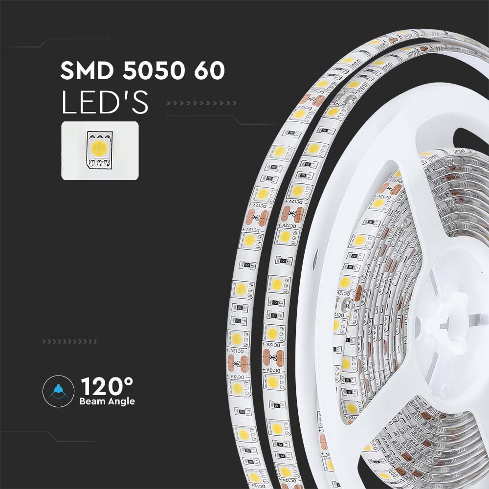 11W Taśma LED / Barwa:4500K / IP65 / Rolka:5m