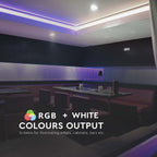 8W Taśma LED / Barwa: regulowana w zakresie RGB-W / IP20 / Rolka:5m