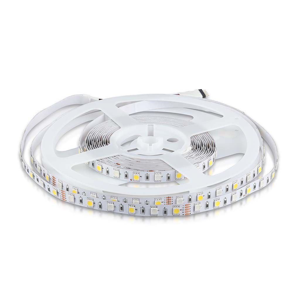8W Taśma LED / Barwa: regulowana w zakresie RGB-W / IP20 / Rolka:5m