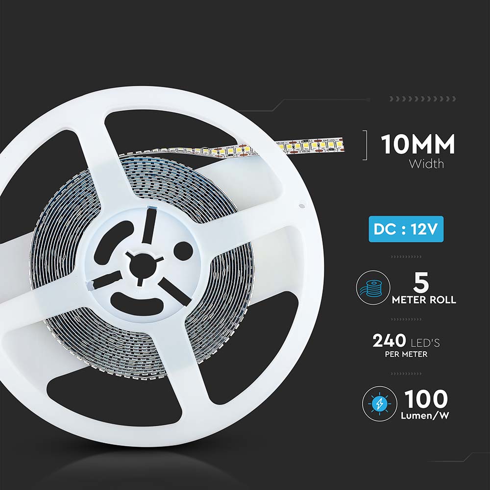 20W Taśma LED / Barwa:3000K / HIGH LUMEN / IP20 / Rolka:5m